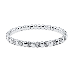Armreif 14 kt WG, Flex-Band, variabel