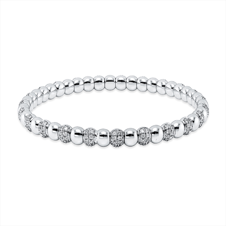 Armreif 14 kt WG, Flex-Band, variabel
