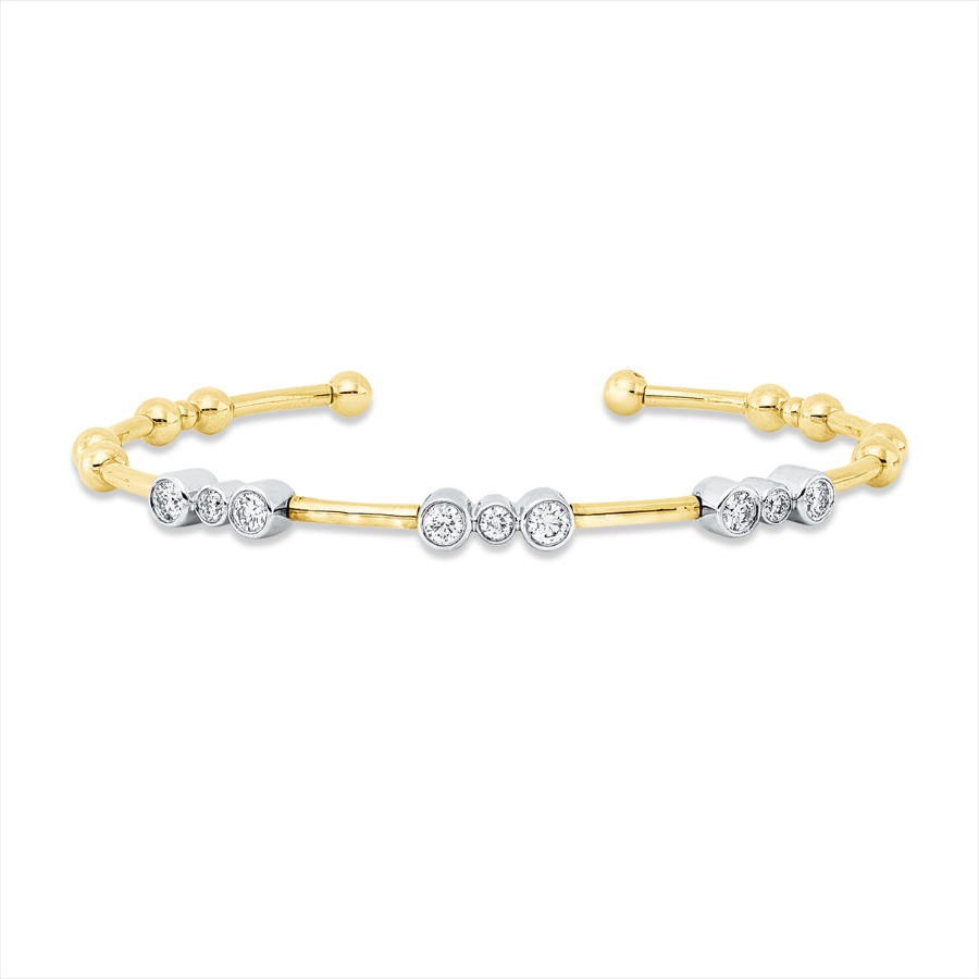 Armreif Zarge 14 kt GG+WG