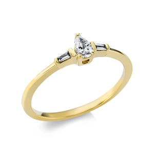 Ring 3er-Krappe 18 kt GG Tropfen