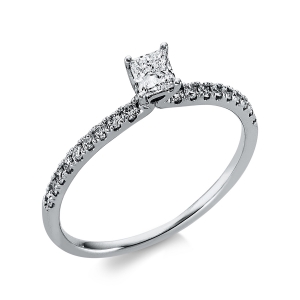 Ring 4er-Krappe 18 kt WG