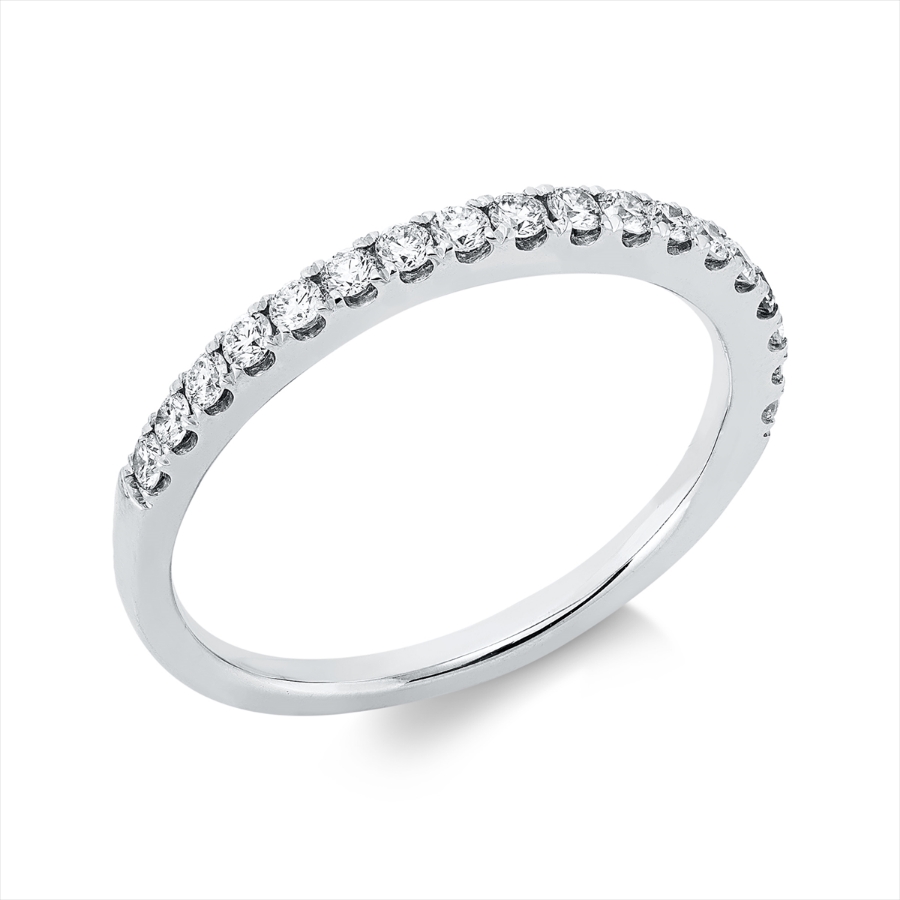 Memoire halb Ring  18kt Weißgold mit 0,33ct Diamanten