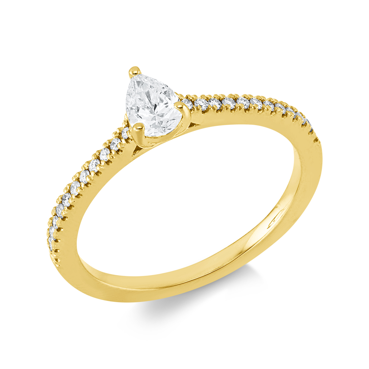 Ring 3er-Krappe 18 kt GG Tropfen
