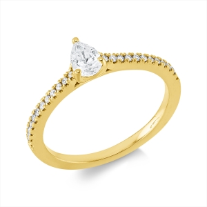 Ring 3er-Krappe 18 kt GG Tropfen