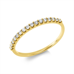 Memoire halb Ring 2er-Krappe 14kt Gelbgold mit 0,18ct Diamanten