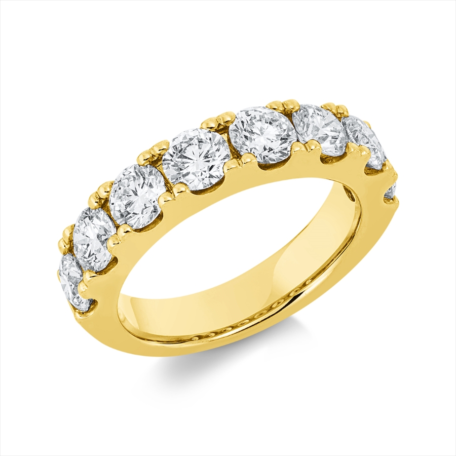 Memoire halb Ring  14kt Gelbgold mit 2,01ct Diamanten