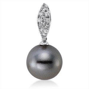 Anhänger  18kt Weißgold mit 0,16ct Diamanten