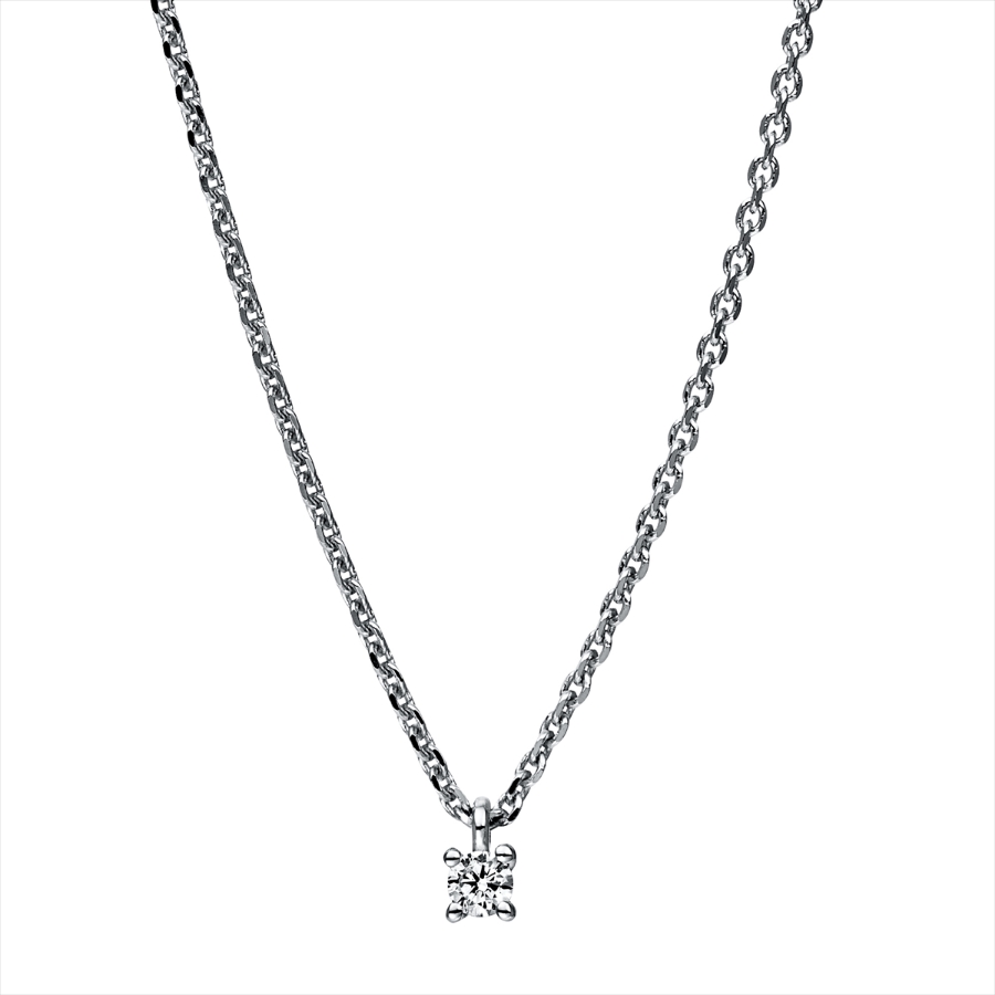 Solitaire Collier 4er-Krappe 18kt Gelbgold mit 0,05ct Diamanten