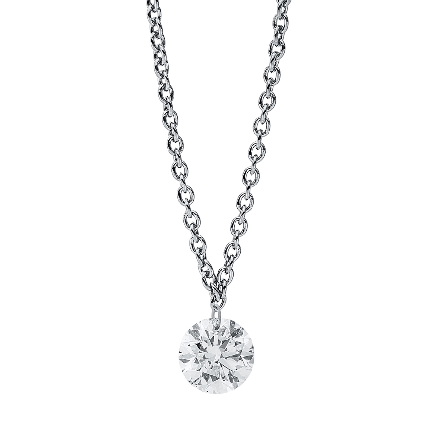 Collier 18 kt GG+WG, mit ZÖ 42 cm
