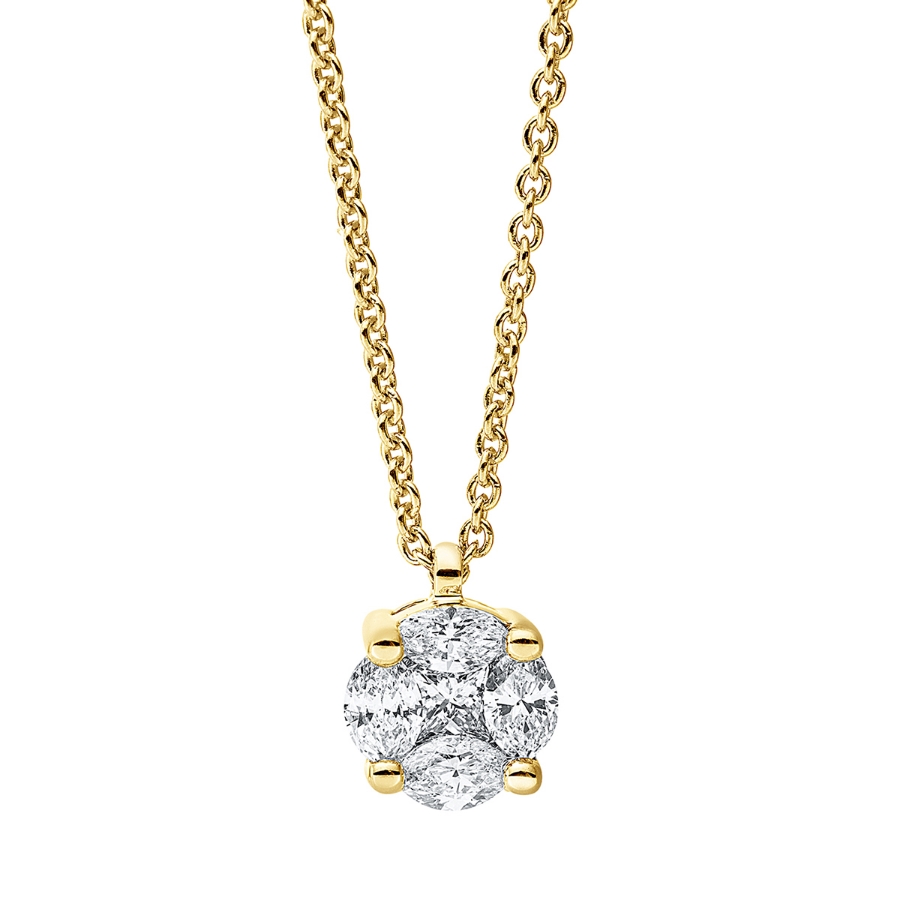 Collier 18 kt GG, mit ZÖ 42 cm