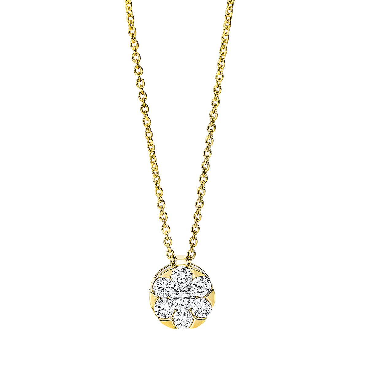 Collier 18 kt GG Kreis, mit ZÖ 42 cm