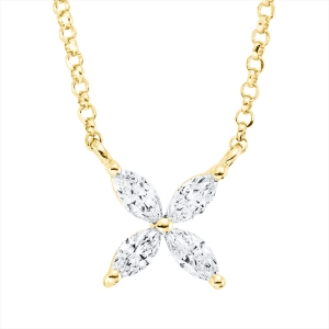 Collier 18 kt GG, mit ZÖ 40,5 cm + 38,0 cm