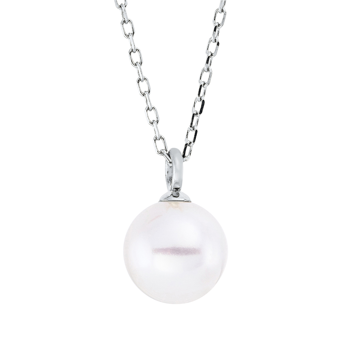 Collier  18kt Weißgold mit ZÖ 40.6 cm ,43.2 cm mit 0,00ct Diamanten