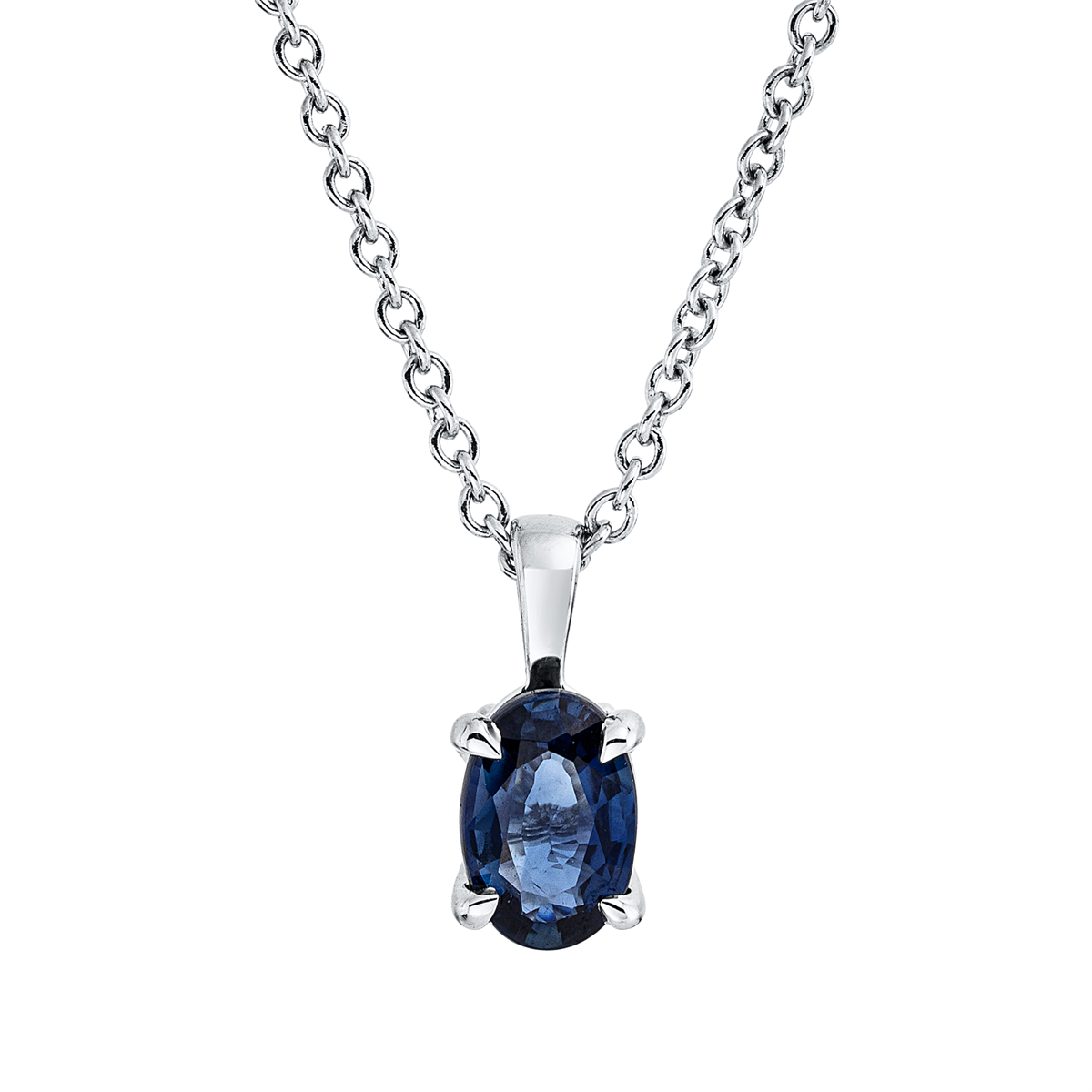 Collier 18 kt WG, mit ZÖ 42 cm