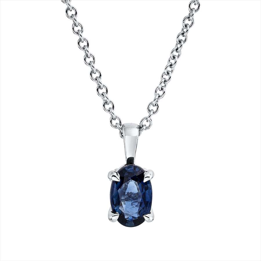 Collier 18 kt WG, mit ZÖ 42 cm