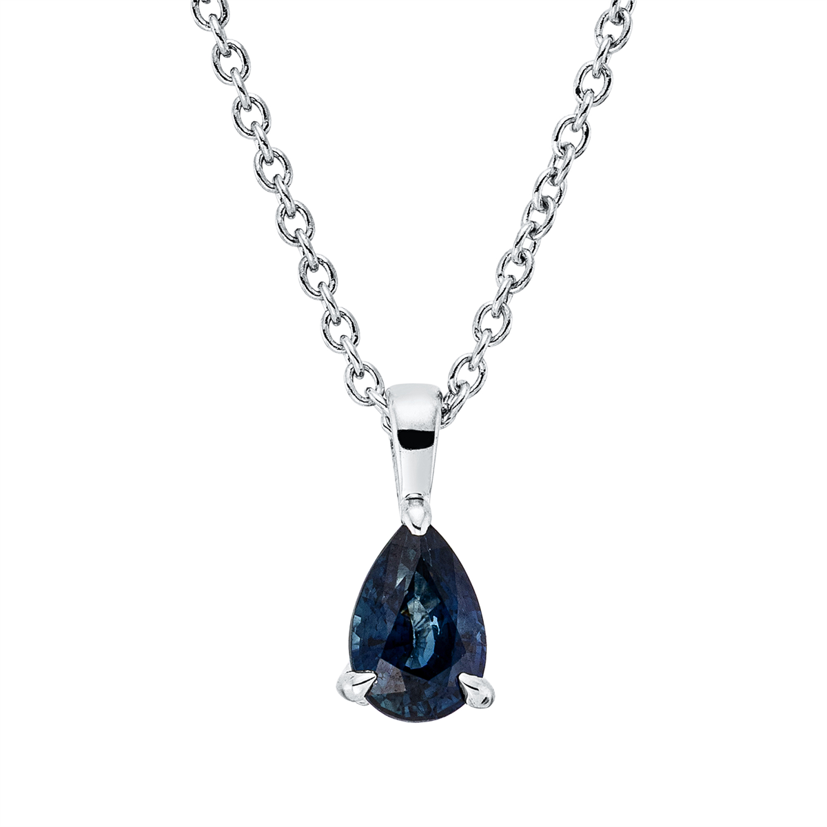 Collier 18 kt WG, mit ZÖ 42 cm