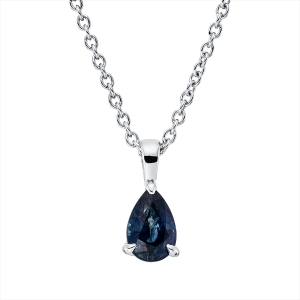 Collier 18 kt WG, mit ZÖ 42 cm