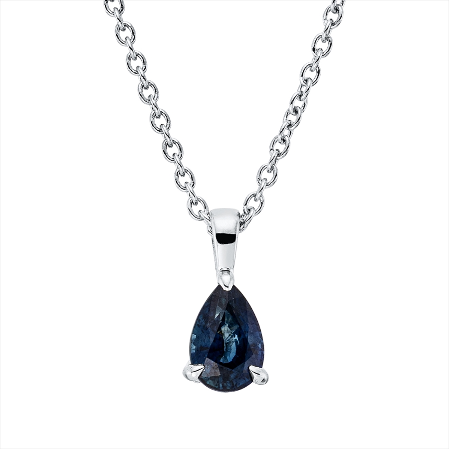 Collier 18 kt WG, mit ZÖ 42 cm