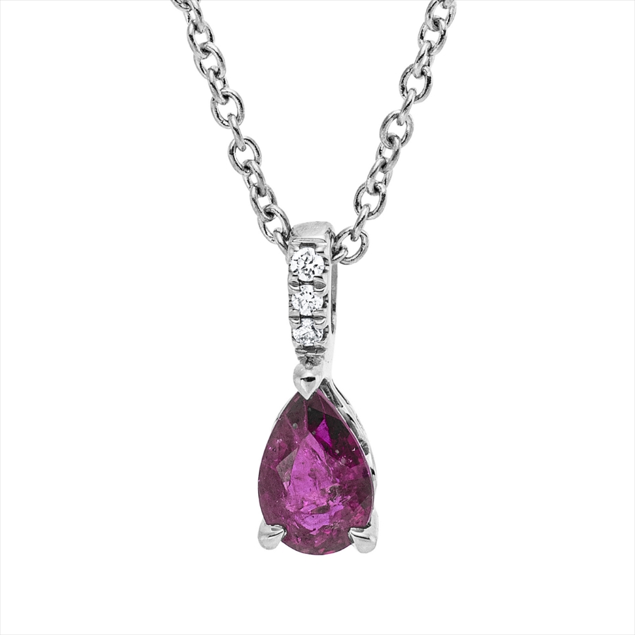 Collier 18 kt WG, mit ZÖ 42 cm