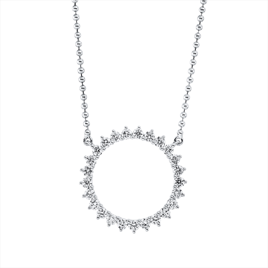 Collier 18 kt WG Kreis