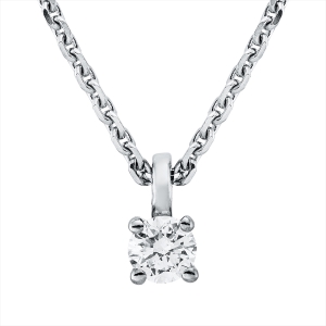 Solitaire Collier 4er-Krappe 18kt Gelbgold mit ZÖ 42 cm mit 0,15ct Diamanten