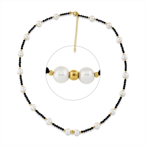 Collier  18kt Gelbgold mit ZÖ 40 cm mit Farbstein