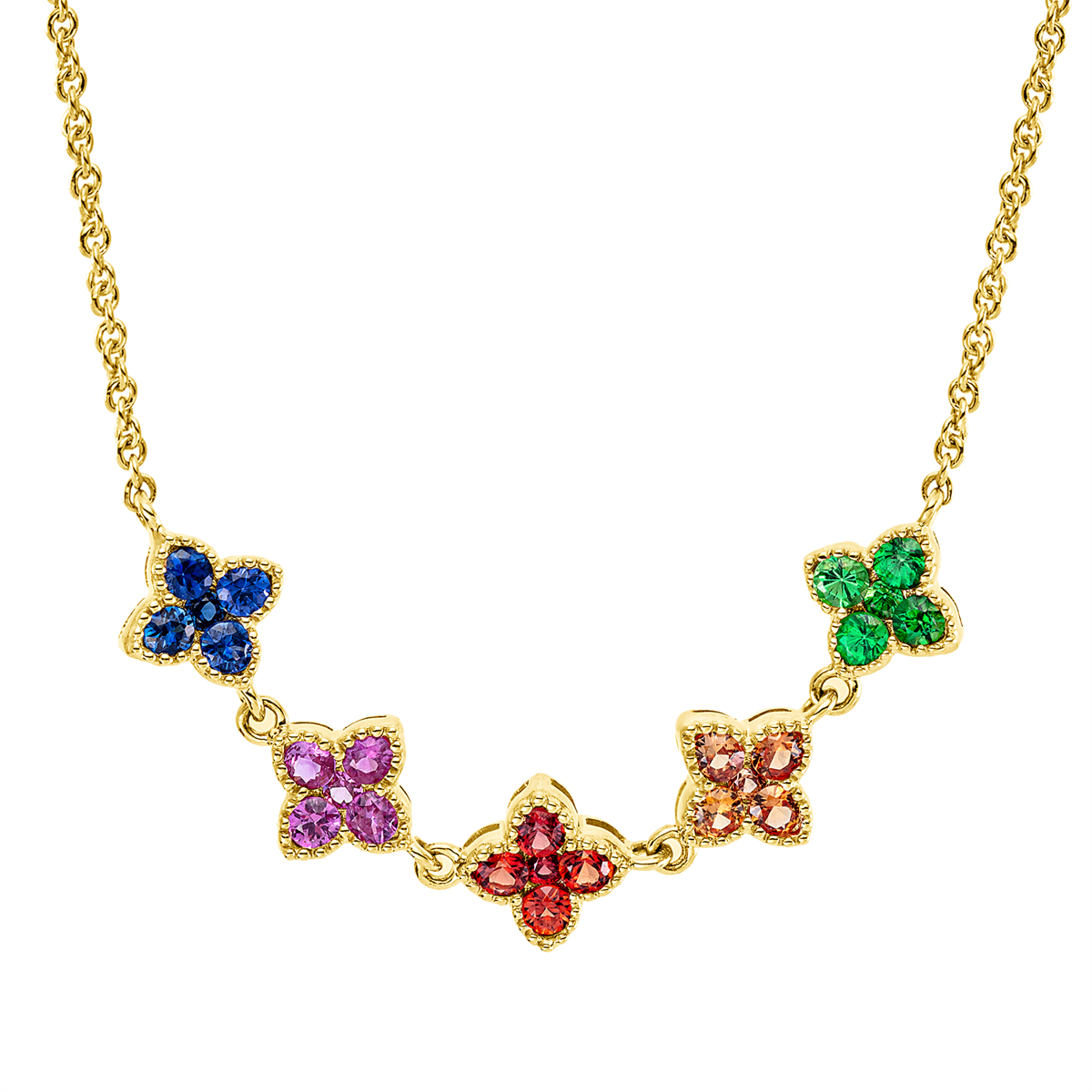 Collier 18 kt GG, mit ZÖ 40 cm + 42,5 cm