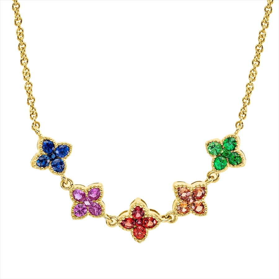 Collier 18 kt GG, mit ZÖ 40 cm + 42,5 cm