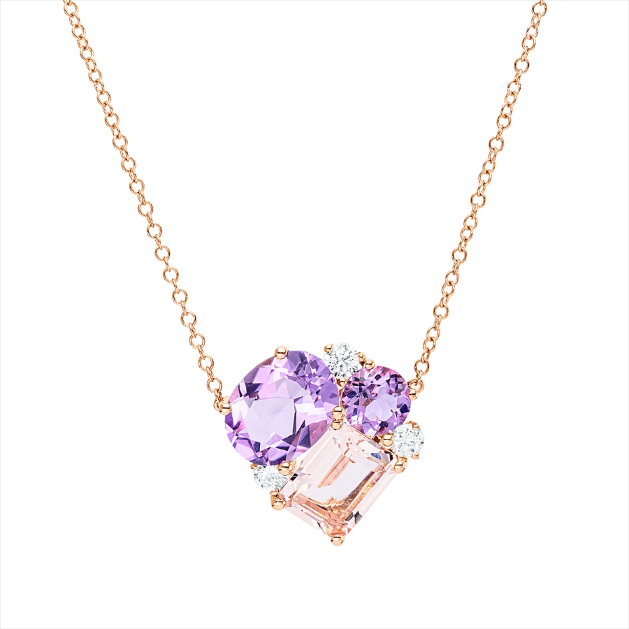 Collier 18 kt RG, mit ZÖ 40,6 cm
