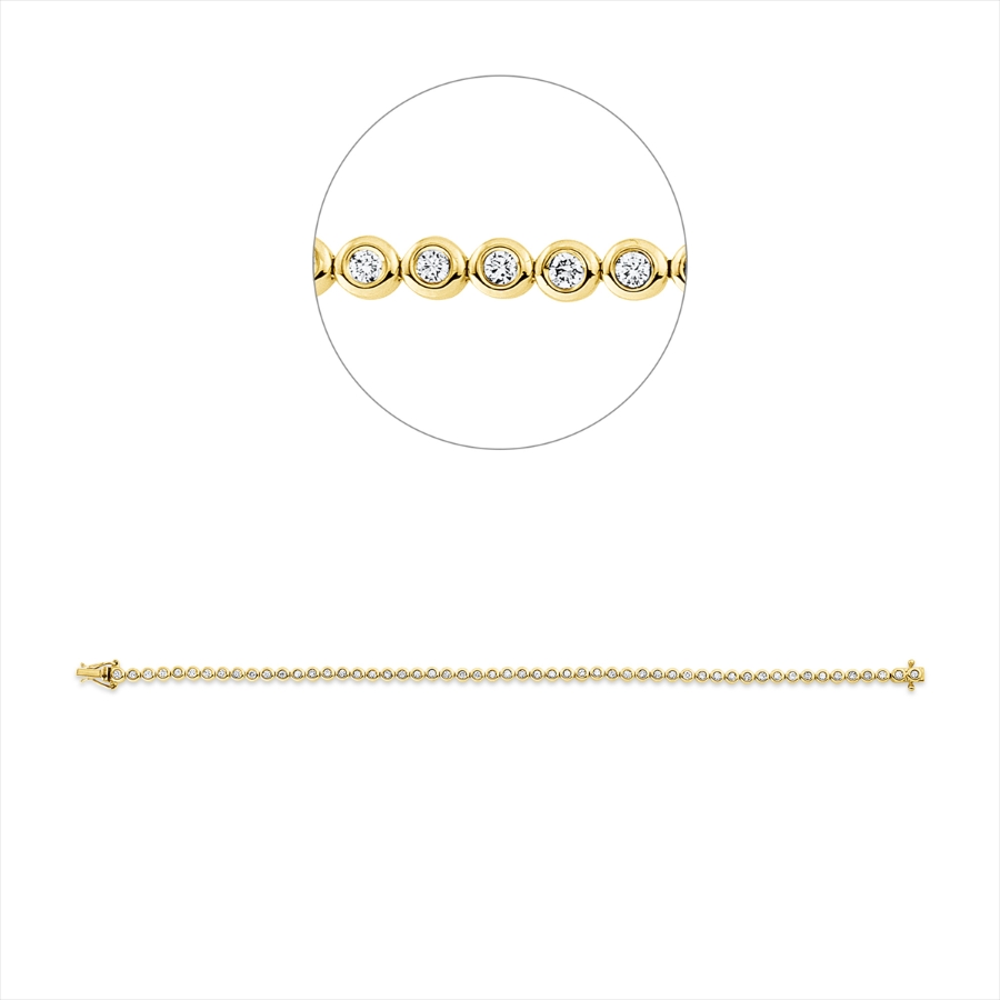 Tennisarmband Zarge 18kt Gelbgold / Weißgold mit 1,00ct Diamanten