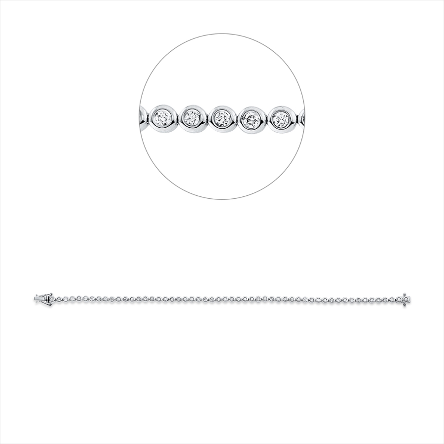 Tennisarmband Zarge 18kt Gelbgold / Weißgold mit 1,00ct Diamanten