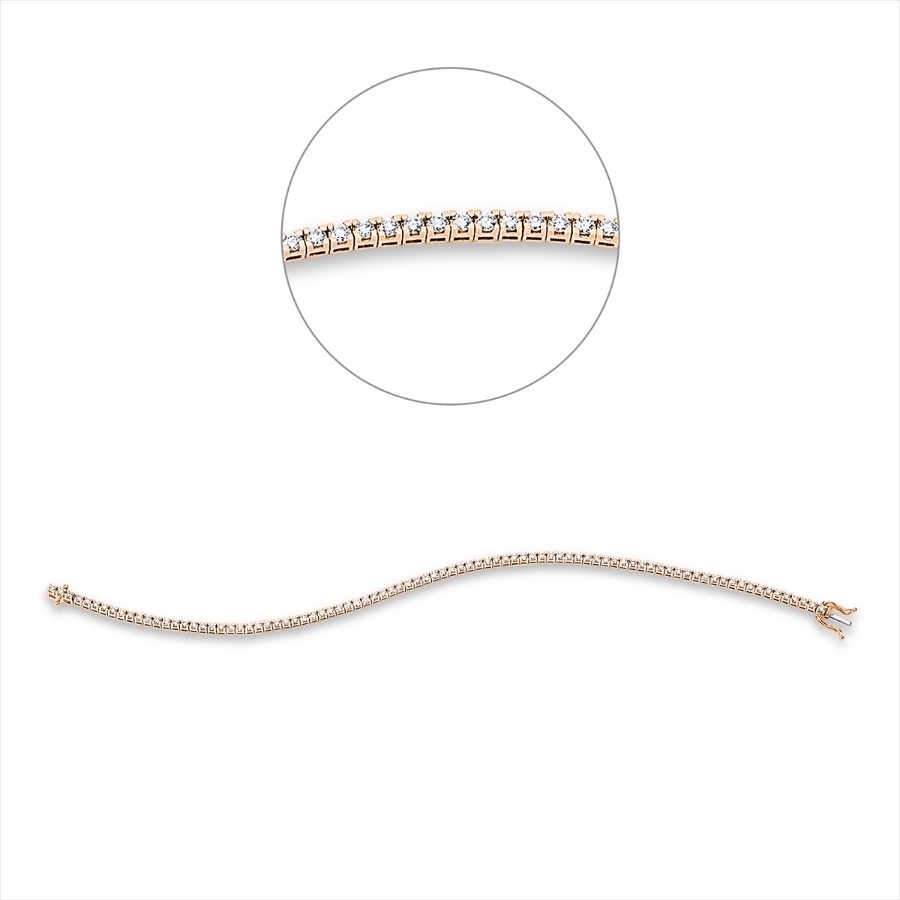 Tennisarmband 4er-Krappe 18kt Gelbgold / Weißgold mit 1,50ct Diamanten