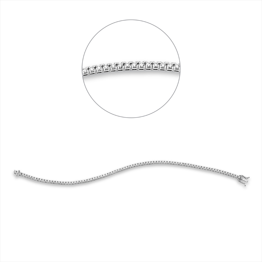 Tennisarmband 4er-Krappe 18kt Gelbgold / Weißgold mit 1,50ct Diamanten