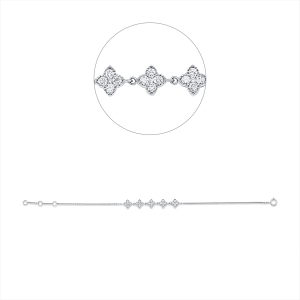 Armband 18 kt GG, mit ZÖ 15,5 cm + 16,5 cm
