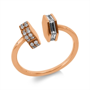Ring  18kt Rotgold mit 0,58ct Diamanten