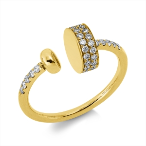 Ring  18kt Gelbgold mit 0,37ct Diamanten