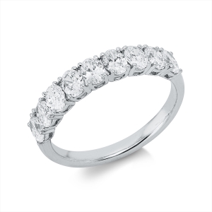 Memoire halb Ring  18kt Weißgold mit 1,10ct Diamanten