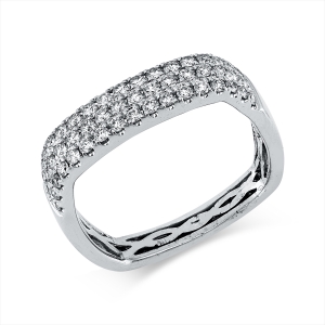 Pavé Ring  18kt Weißgold mit 0,46ct Diamanten