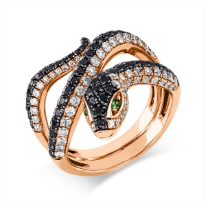 Ring  14kt Rotgold mit Farbstein