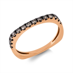 Ring 18 kt RG, Fassung schwarz rhodiniert