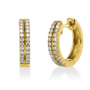 Creolen  18kt Gelbgold mit 0,29ct Diamanten