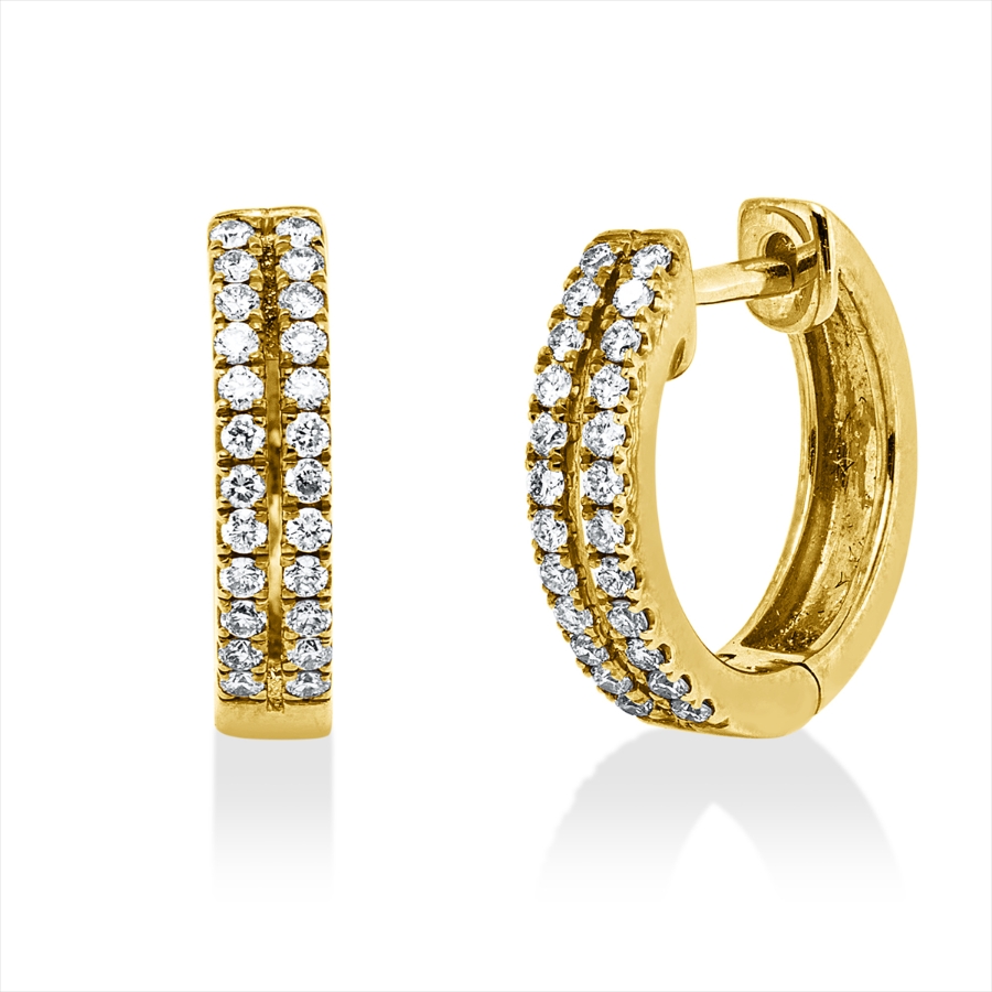 Creolen  18kt Gelbgold mit 0,29ct Diamanten