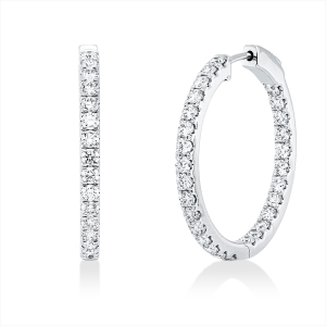 Creolen  18kt Weißgold mit 1,61ct Diamanten