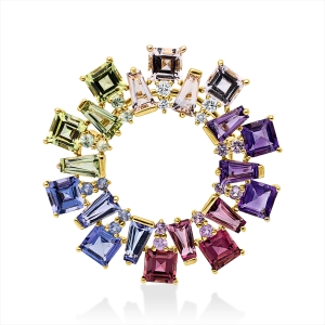 Brosche 18 kt GG