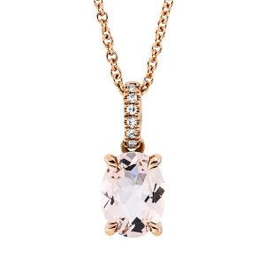 Collier 18 kt RG, mit ZÖ 42 cm