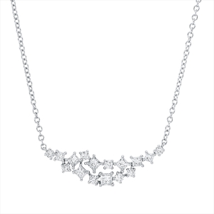 Collier 14 kt WG, mit ZÖ 40 cm + 43 cm