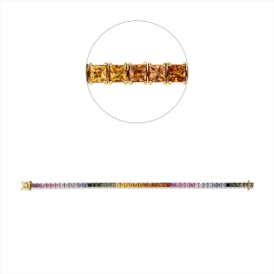 Armband 4er-Krappe 18 kt GG+WG