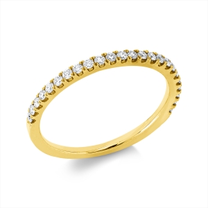 Memoire halb Ring  18kt Gelbgold mit 0,26ct Diamanten