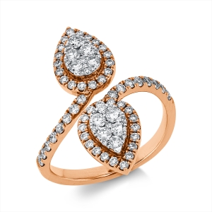 Ring 18 kt RG+WG Tropfen