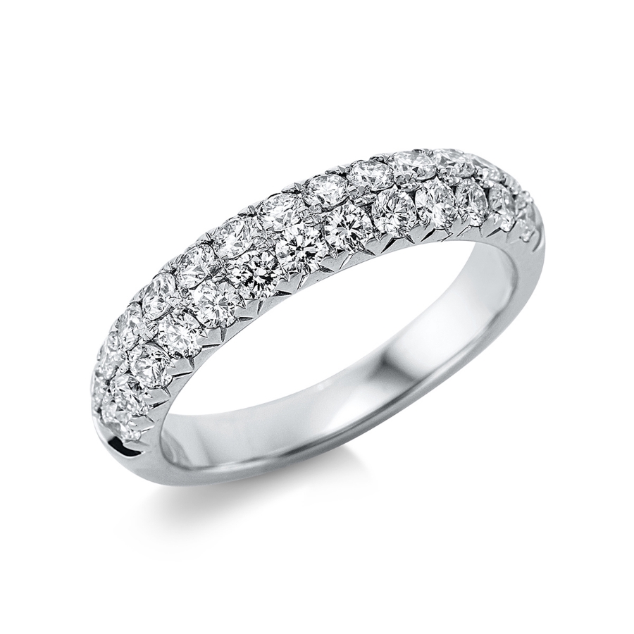 Pavé Ring  18kt Weißgold mit 1,00ct Diamanten